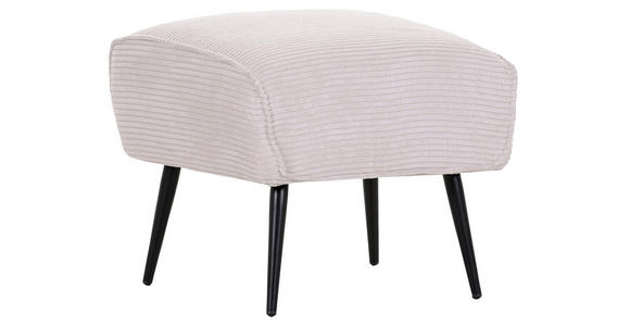 HOCKER Cord Beige  - Beige/Schwarz, Design, Textil/Metall (60/49/53cm) - Landscape