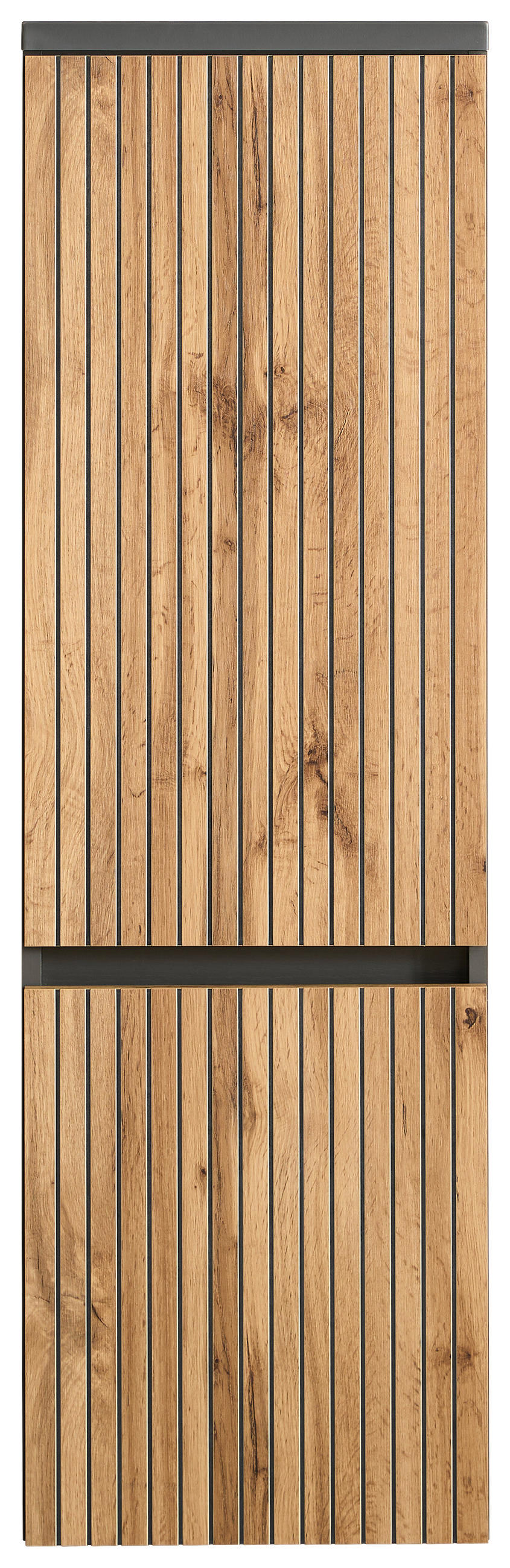 MIDISCHRANK 40/133/35 cm  - Eiche Wotan/Graphitfarben, Natur, Holzwerkstoff/Kunststoff (40/133/35cm) - Xora