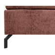 BOXSPRINGBETT 180/200 cm,  in Rotbraun, Topper, H2 + H2 = mittel  - Rotbraun/Schwarz, Design, Textil/Metall (180/200cm) - Esposa