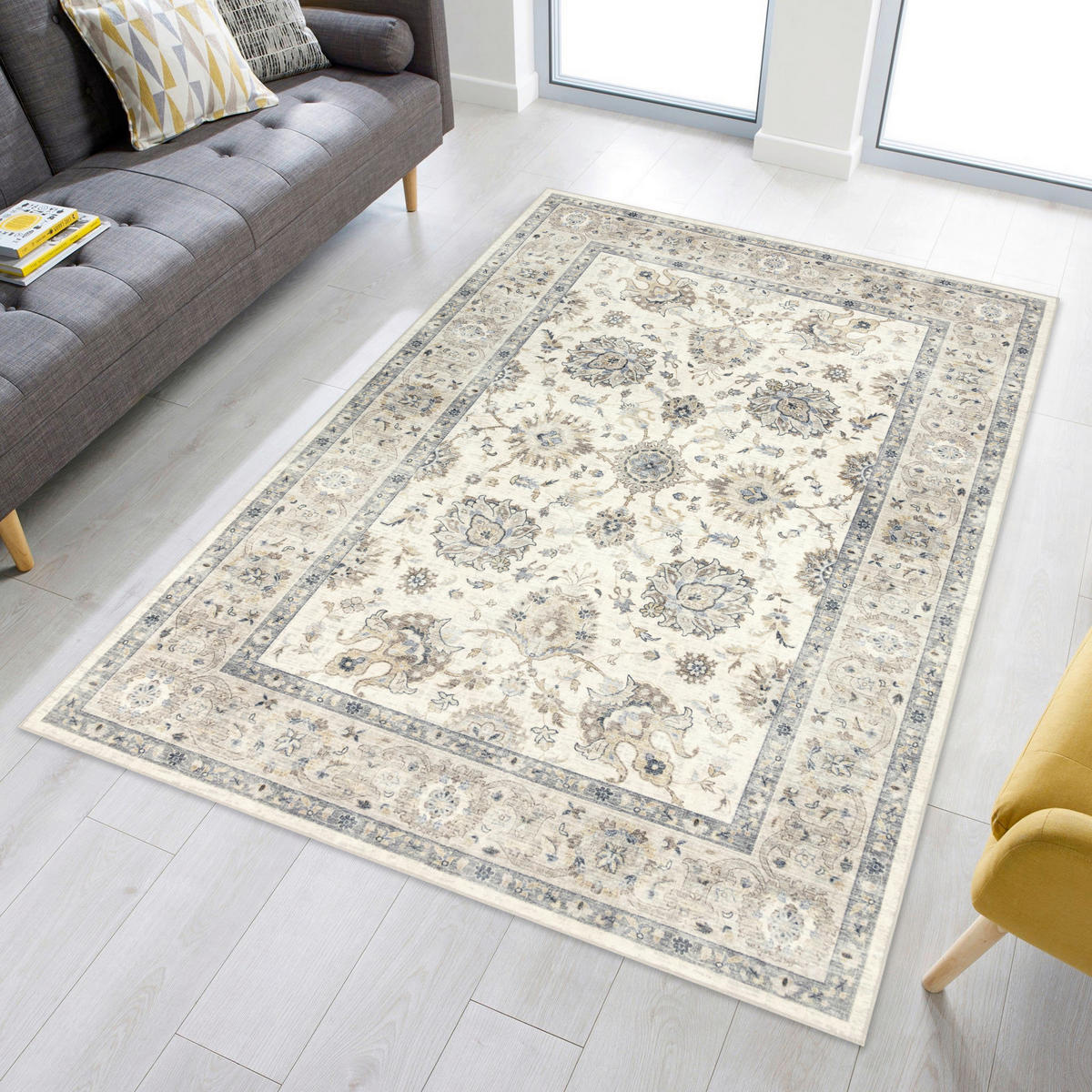 VINTAGE-TEPPICH  Wohnzimmer 160/230 cm Beige rechteckig  - Beige, KONVENTIONELL, Textil (160/230cm) - Novel