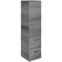 MIDISCHRANK 30/121/33 cm  - Chromfarben/Graphitfarben, MODERN, Glas/Holzwerkstoff (30/121/33cm) - Sadena