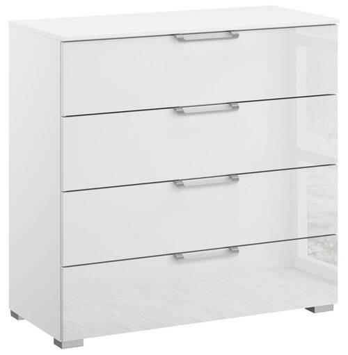 KOMMODE  in 80/81/42 cm  - Klar/Silberfarben, Design, Glas/Holzwerkstoff (80/81/42cm) - Novel