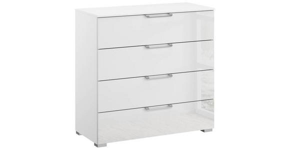 KOMMODE in 80/81/42 cm - Klar/Silberfarben, Design, Glas/Holzwerkstoff (80/81/42cm) - Novel