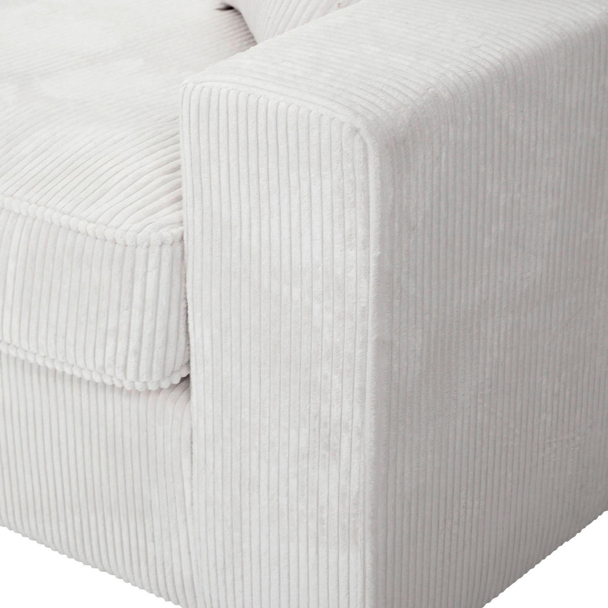 ECKSOFA Cord Naturfarben  - Schwarz/Naturfarben, Modern, Kunststoff/Textil (228/307cm) - Carryhome