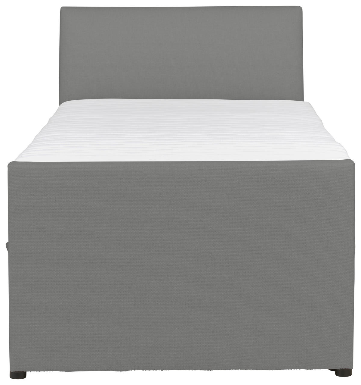 BOXSPRING-ÁGY 100/200 cm  szürke  - fekete/szürke, Modern, textil/fa (100/200cm) - MID.YOU