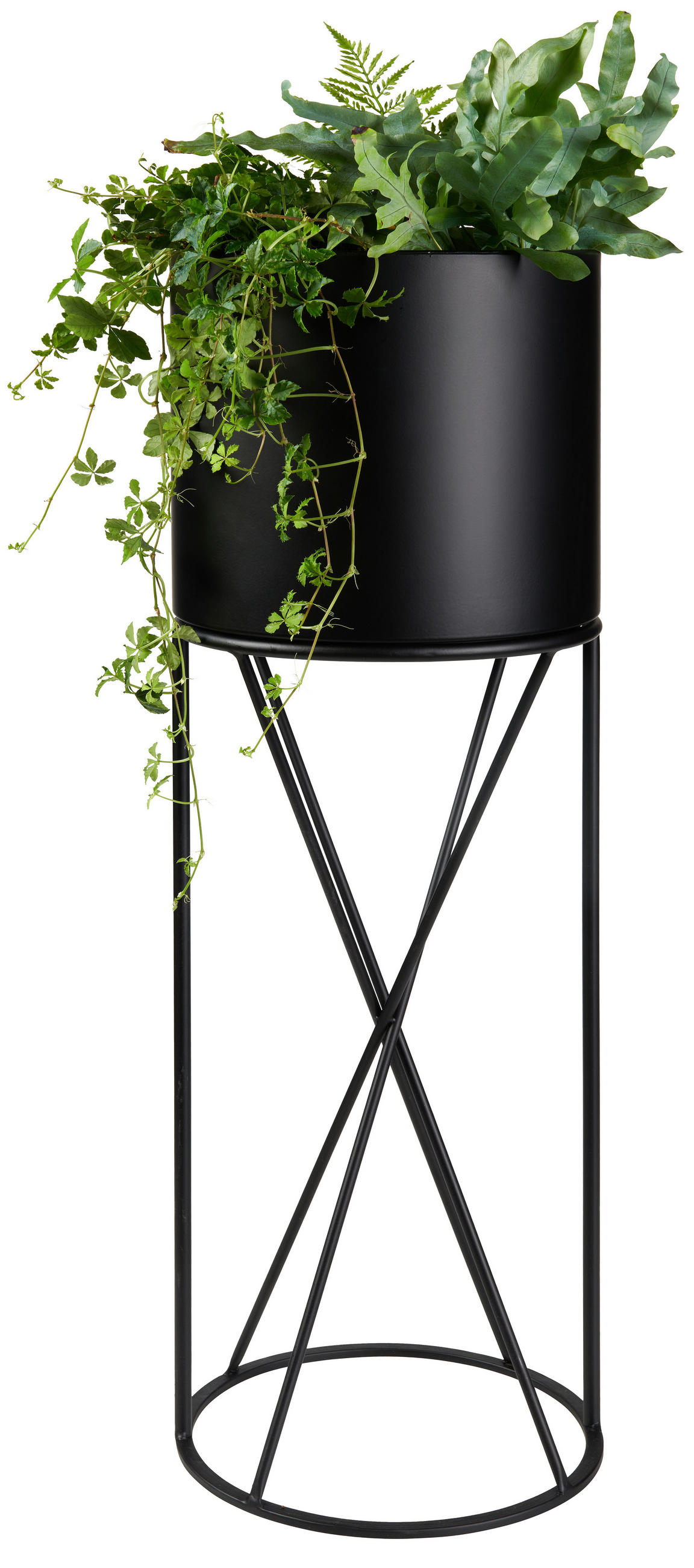 Ghiveci De Flori 25/74,5 cm  - negru, Design, metal (25/74,5cm) - Ambia Home
