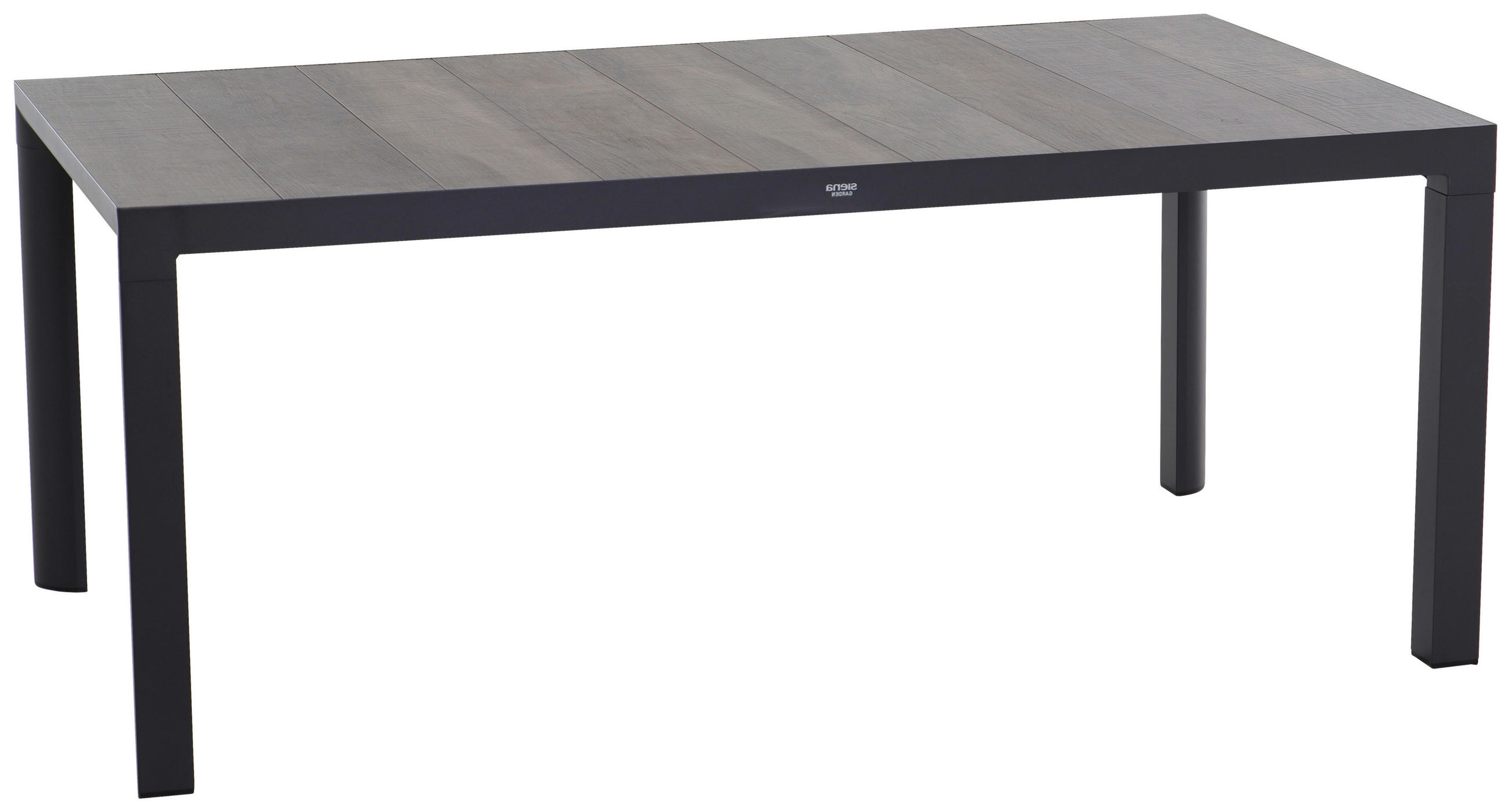 GARTENTISCH 180/100/74 cm Metall rechteckig  - Anthrazit/Graubraun, Basics, Keramik/Metall (180/100/74cm) - Siena Garden
