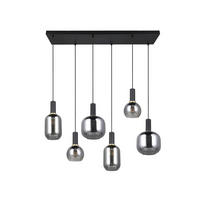 ZÁVESNÉ SVIETIDLO, 92/35/150 cm  - čierna/chrómová, Basics, kov/sklo (92/35/150cm) - Trio Leuchten