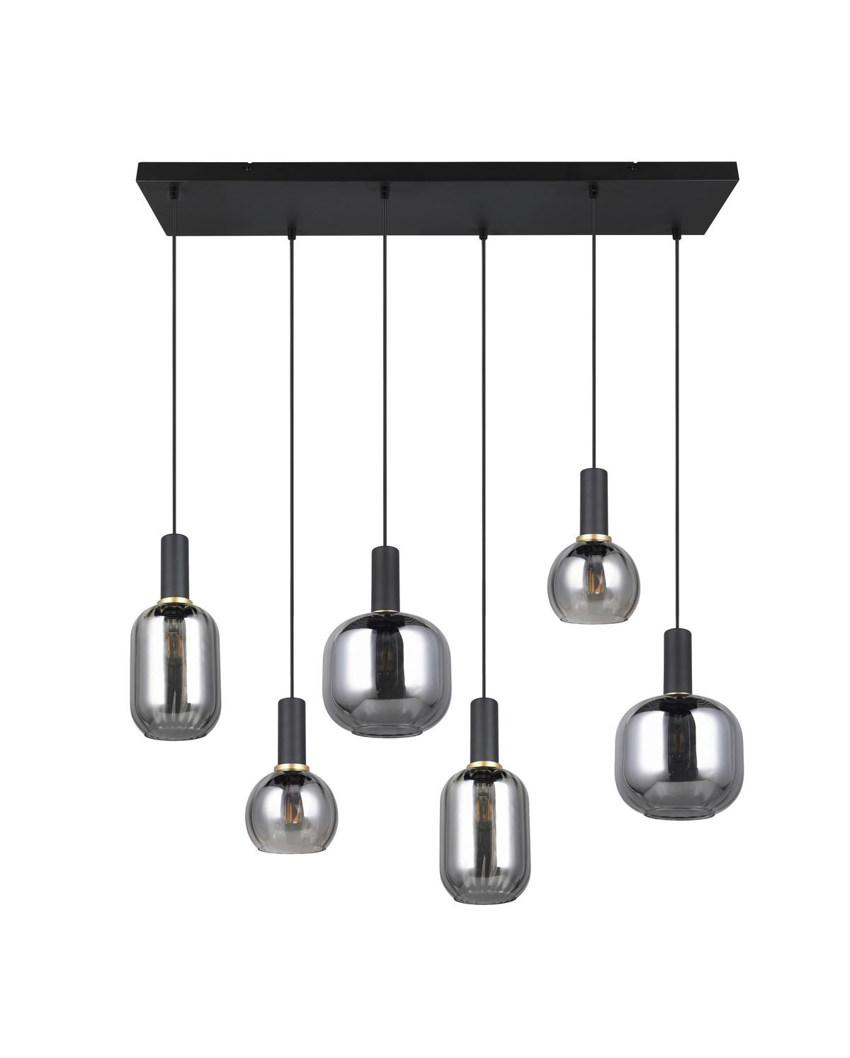 ZÁVESNÉ SVIETIDLO, 92/35/150 cm  - čierna/chrómová, Basics, kov/sklo (92/35/150cm) - Trio Leuchten