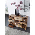 SIDEBOARD in 114/80/39 cm - Dunkelbraun/Messingfarben, Design, Holz/Metall (114/80/39cm) - Landscape