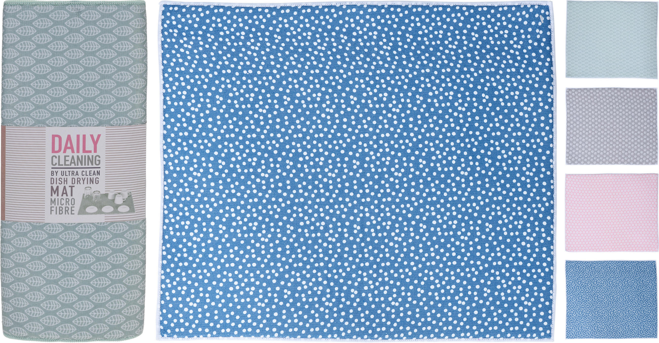 DROPPMATTA  - grön/blå, Basics, textil (40/48cm)