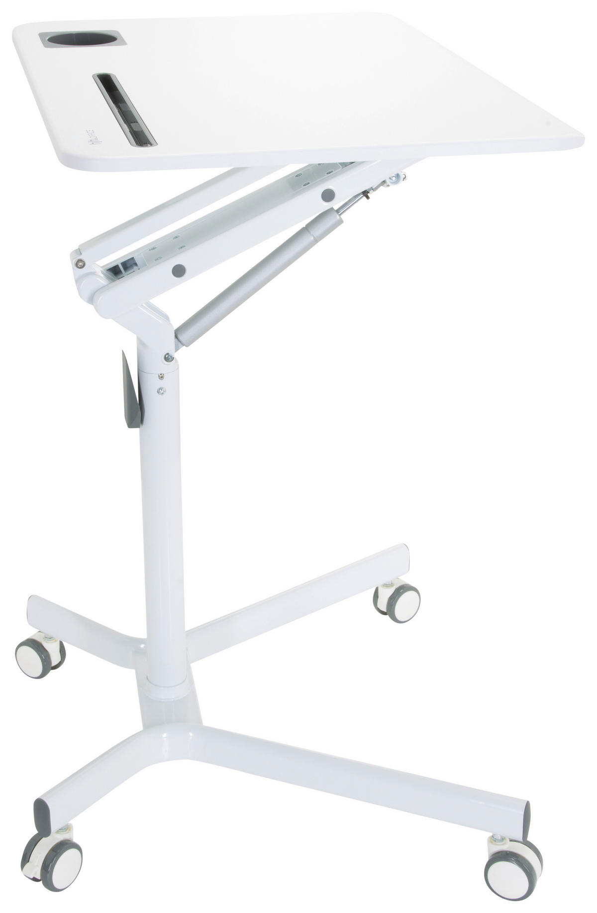 SKRIVBORD  i vit  - vit, Basics, metall/trämaterial (77/73-105/57cm) - MID.YOU