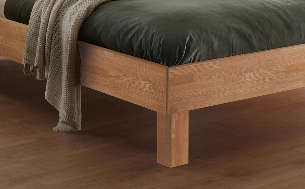 BETT 120/200 cm  in Eiche Bianco  - Eiche Bianco/Eichefarben, Natur, Holz (120/200cm) - Hasena