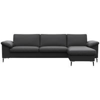 Freisteller von Livetastic ECKSOFA Schwarz Echtleder.