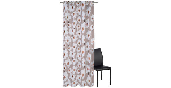 ÖSENVORHANG halbtransparent  - Taupe, Design, Textil (140/245cm) - Esposa