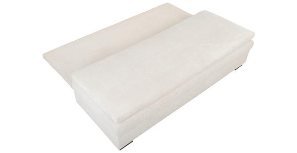 SCHLAFSOFA Struktur Creme  inkl. Rückenkissen, Armlehnenkissen, Bettkasten, Schlaffunktion, Rücken echt  - Creme/Schwarz, KONVENTIONELL, Kunststoff/Textil (195/93/83cm) - Carryhome