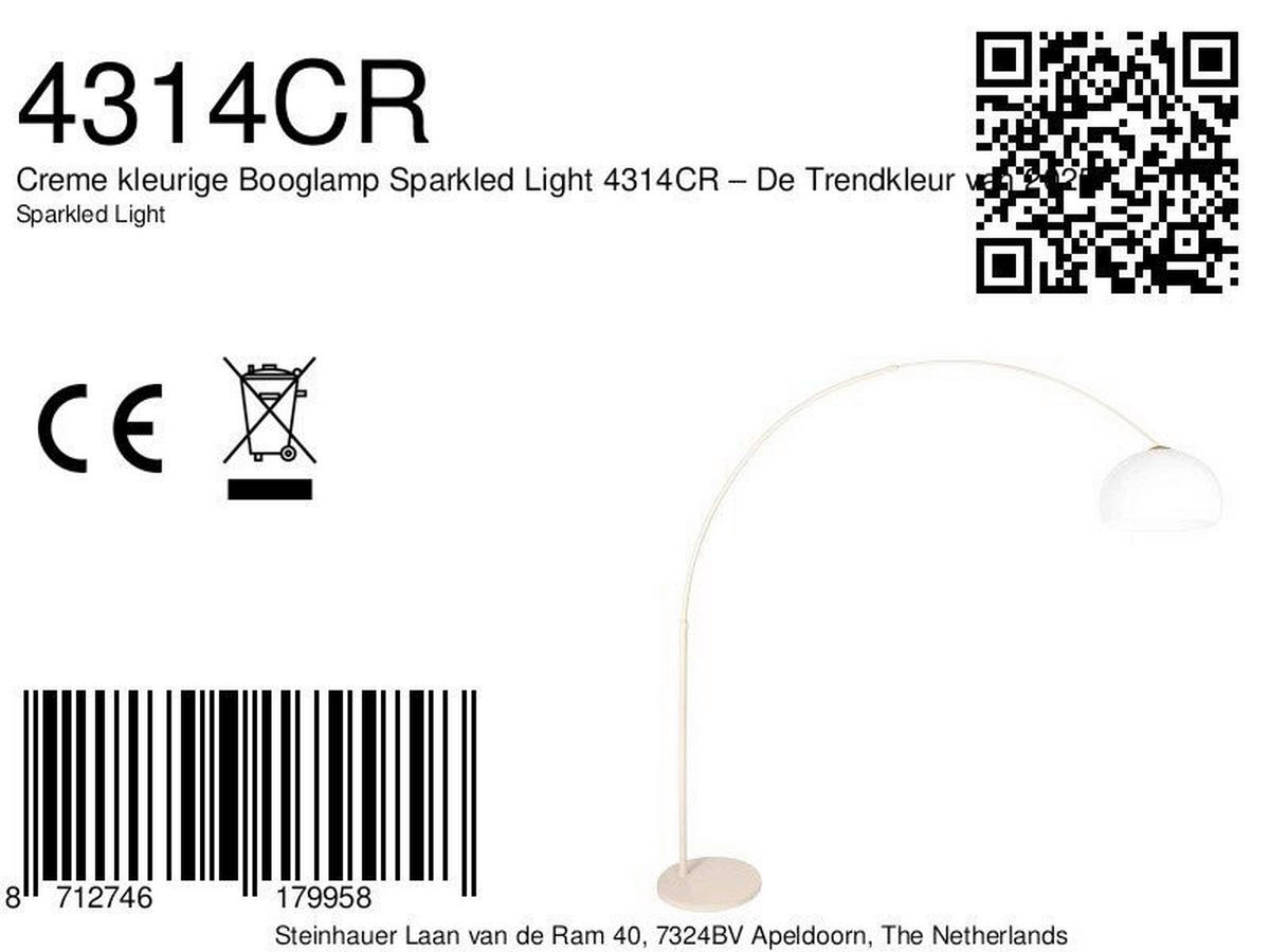 STEHLEUCHTE SPARKELD LIGHT 50/240/230 cm  - Creme/Weiß, Trend, Kunststoff/Metall (50/240/230cm)