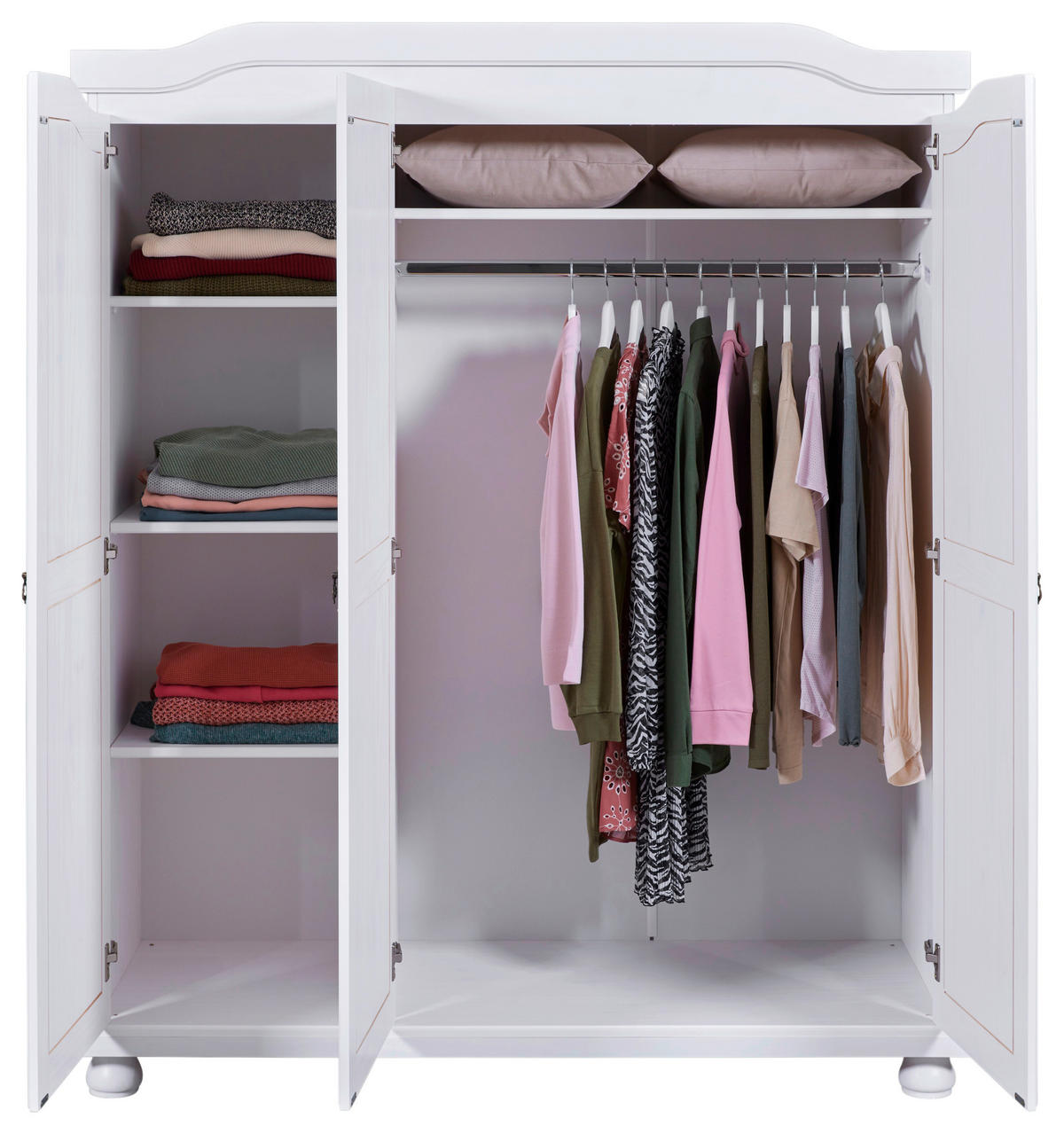 DREHTÜRENSCHRANK  in Weiß  - Weiß, LIFESTYLE, Holz/Holzwerkstoff (150/180/56cm) - MID.YOU