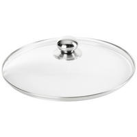 POKRIEVKA NA HRNIEC, 28 cm - číra/farba ušľachtilej ocele, Basics, kov/sklo (28cm) - Homeware Profession.