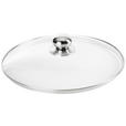 DECKEL  28 cm  - Klar/Edelstahlfarben, Basics, Glas/Metall (28cm) - Homeware Profession.