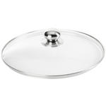 DECKEL  28 cm  - Klar/Edelstahlfarben, Basics, Glas/Metall (28cm) - Homeware Profession.