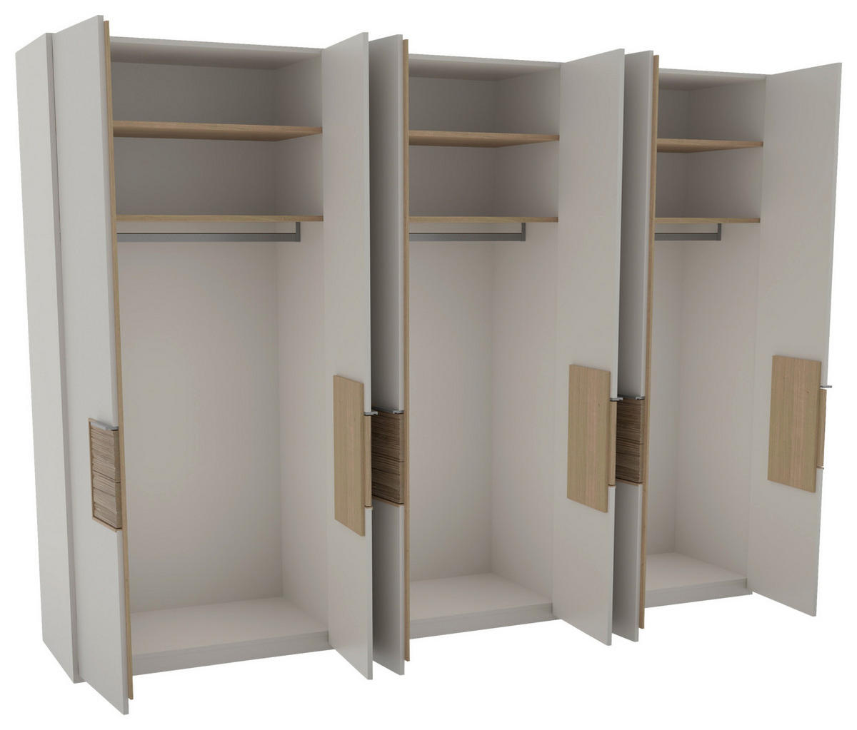 DREHTÜRENSCHRANK  in Taupe, Wildeiche  - Taupe/Wildeiche, Design, Holz/Holzwerkstoff (302/226/63cm) - Voglauer