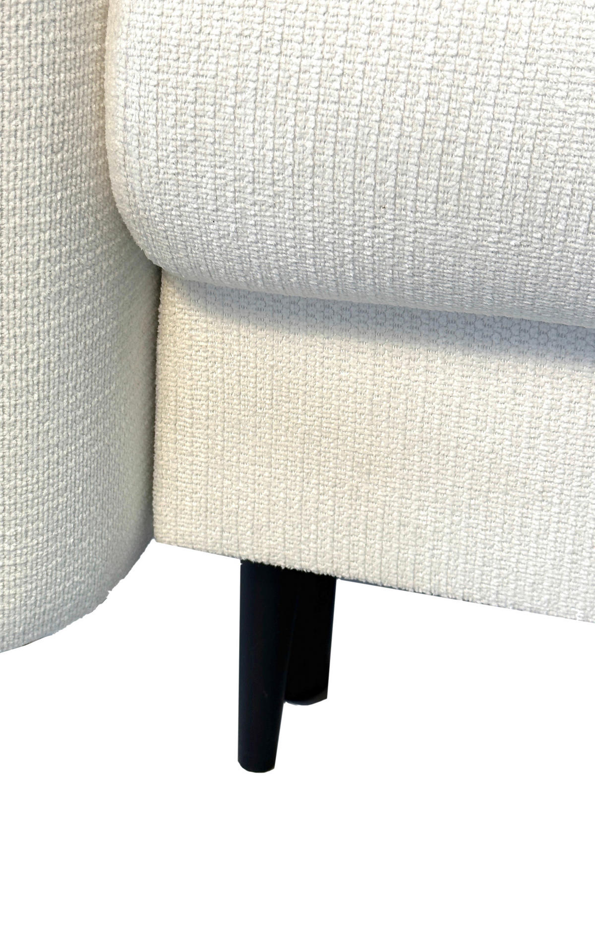 SCHLAFSOFA Webstoff Weiß  - Schwarz/Weiß, Design, Holz/Kunststoff (216/96/102cm) - MID.YOU