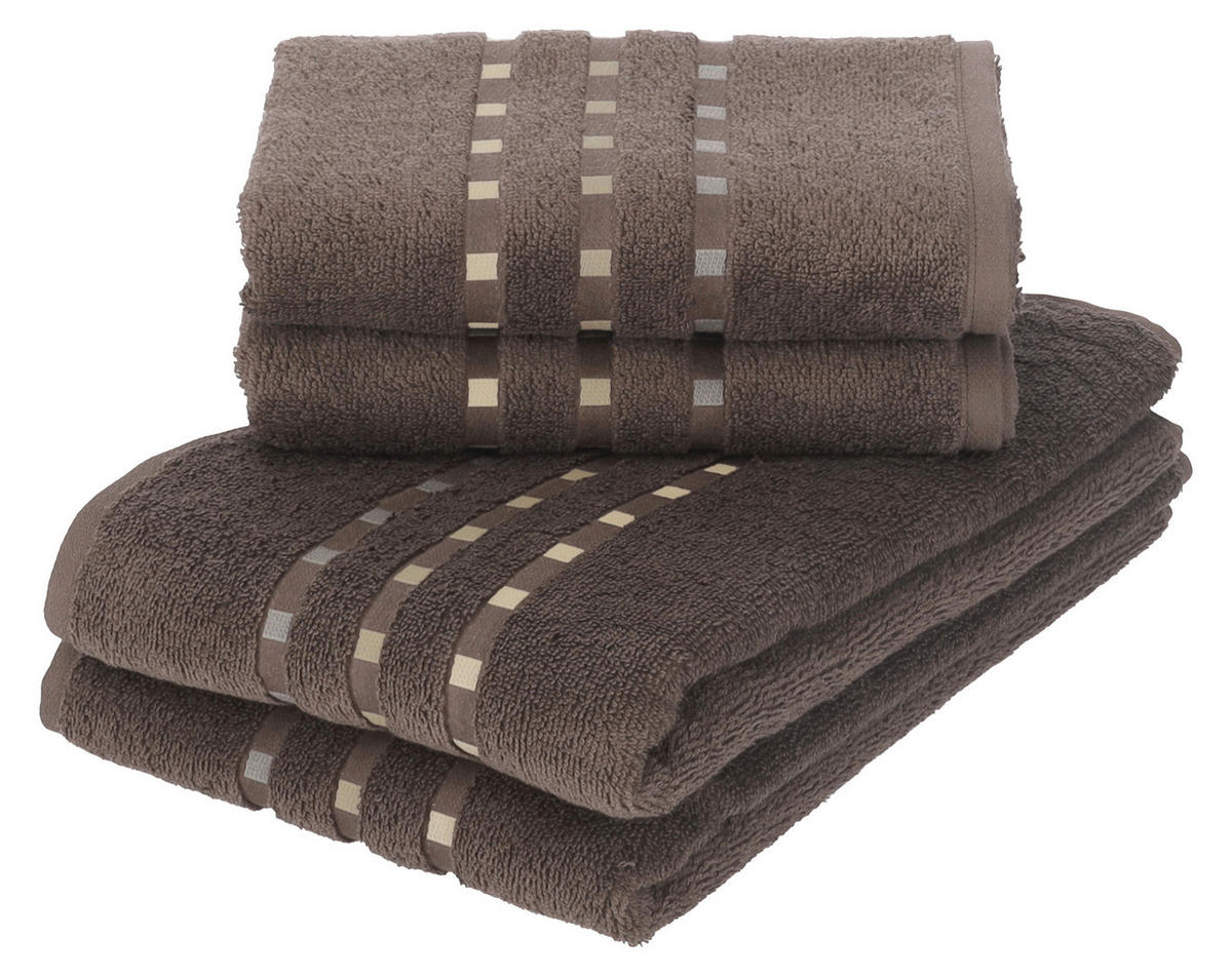PEŠKIR ZA RUKE QUATTRO  braon 100/50 cm  - braon, Osnovno, tekstil (100/50cm) - Esposa