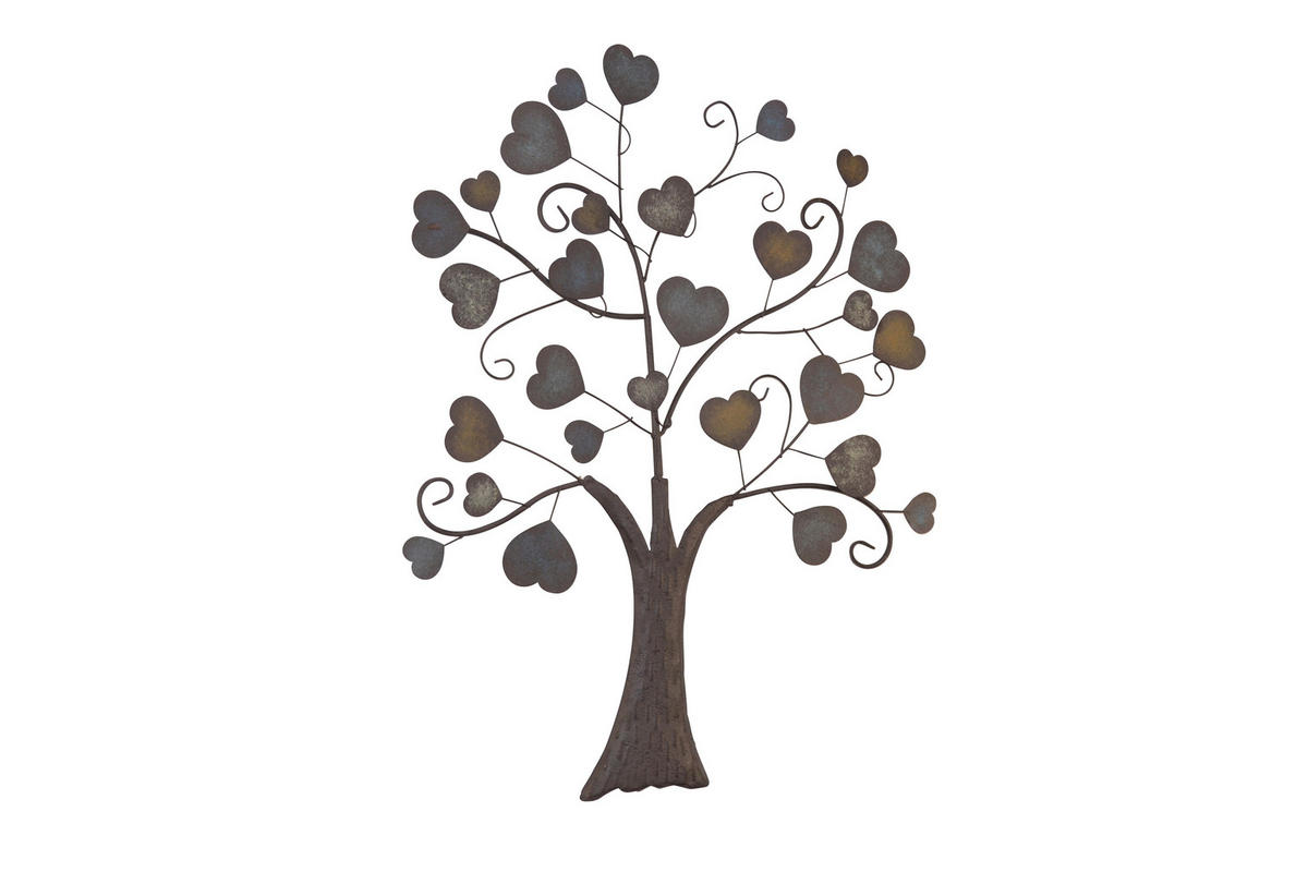 WANDDEKO Metall  - Dunkelbraun/Schwarz, Design, Metall (3/60/75cm) - MID.YOU