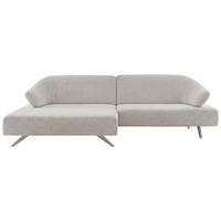 ECKSOFA Creme Chenille  - Beige/Creme, Design, Textil/Metall (278/162cm) - hülsta
