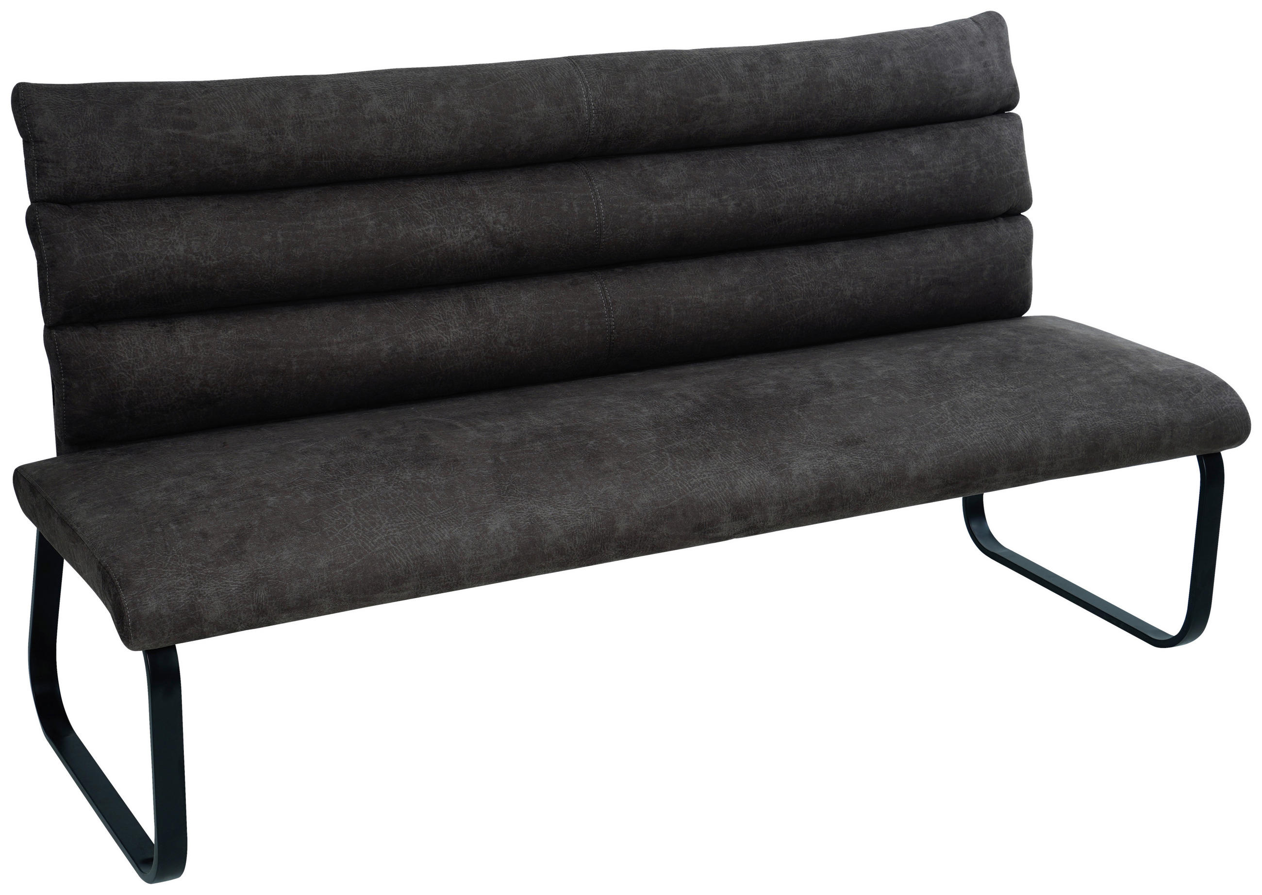 SITZBANK 180/94,5/70 cm Webstoff Braun  - Schwarz/Braun, Design, Textil/Metall (180/94,5/70cm) - Novel