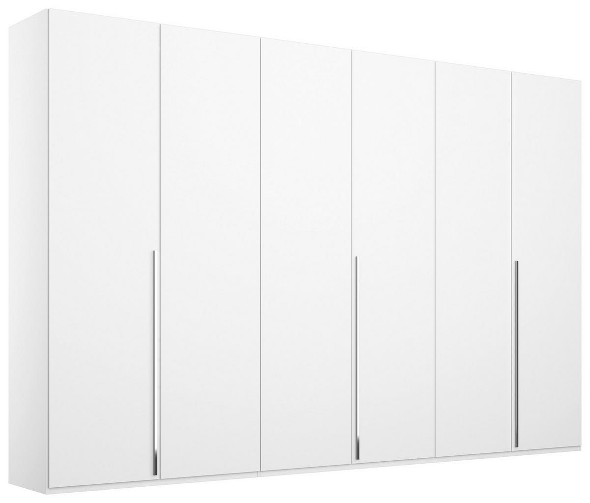 DREHTÜRENSCHRANK  in Weiß  - Chromfarben/Weiß, Design, Holzwerkstoff/Metall (301/223/60cm) - home24