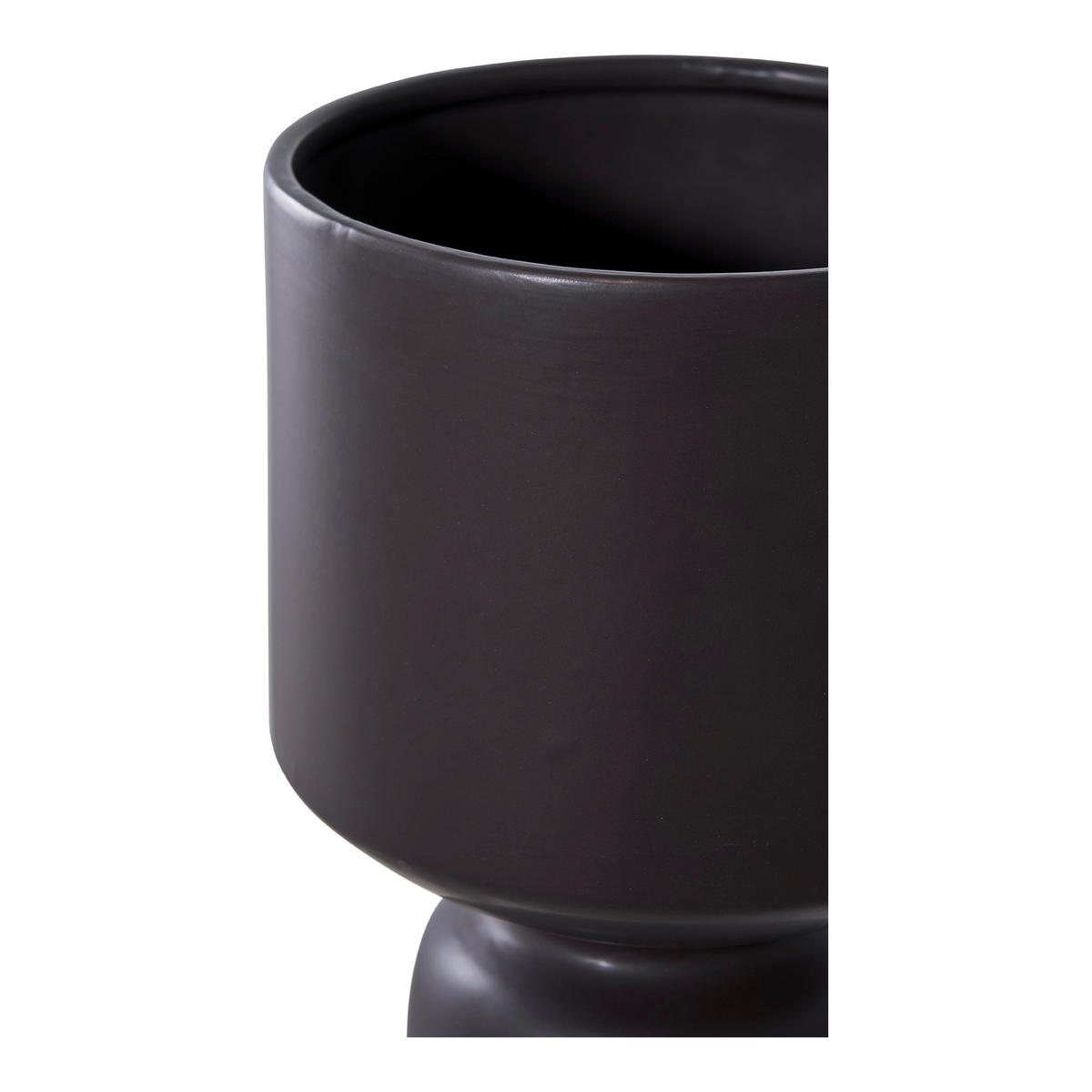 ÜBERTOPF 15/23,5 cm Schwarz  - Schwarz, Basics, Keramik (15/23,5cm)