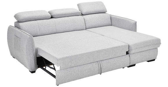 ECKSOFA in Flachgewebe Grau  - Schwarz/Grau, MODERN, Kunststoff/Textil (182/237cm) - Carryhome