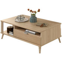 COUCHTISCH 110/65/40 cm rechteckig Eichefarben Stauraum  - Eichefarben/Silberfarben, MODERN, Holzwerkstoff/Metall (110/65/40cm) - Stylife