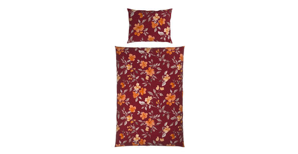 WENDEBETTWÄSCHE Mavie Satin 140/200 cm  - Rot, KONVENTIONELL, Textil (140/200cm) - Novel