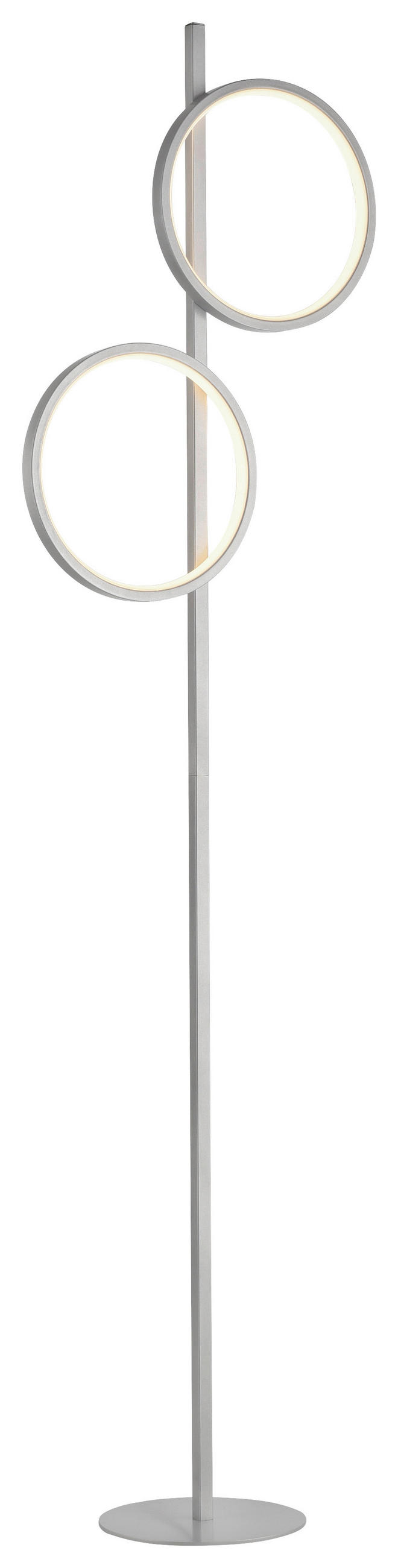 LED-Stehleuchte 40,5/21/151 cm    - Silberfarben, MODERN, Kunststoff/Metall (40,5/21/151cm)
