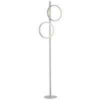 LED-Stehleuchte 40,5/21/151 cm    - Silberfarben, MODERN, Kunststoff/Metall (40,5/21/151cm)