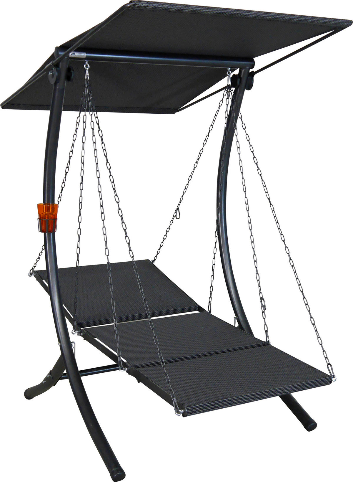 HOLLYWOODSCHAUKEL 100/160/145 cm Limette  - Dunkelgrau/Anthrazit, Basics, Textil/Metall (100/160/145cm) - Boxxx