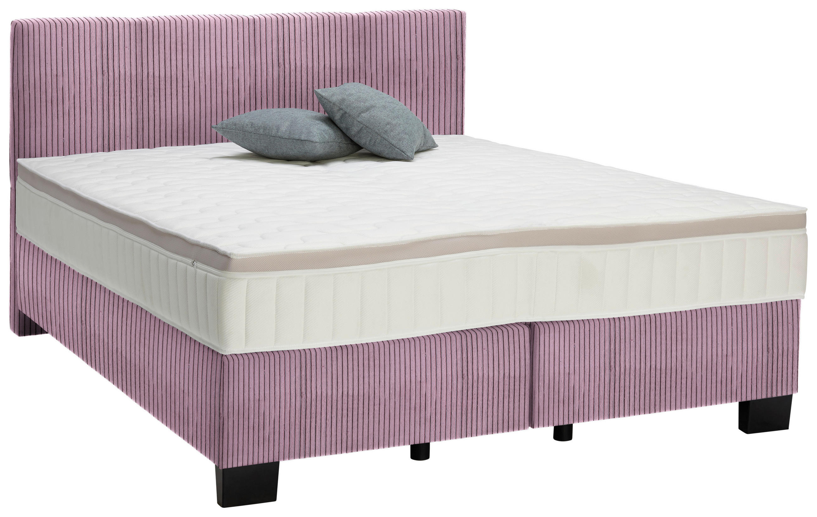 BOXSPRINGBETT 160/200 cm  Lila  - Lila/Schwarz, Design, Kunststoff/Textil (160/200cm) - Hom`in