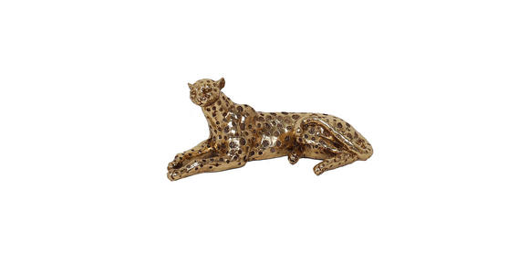 DEKOLEOPARD - Goldfarben, LIFESTYLE, Kunststoff (25,5/12/10,4cm) - Ambia Home
