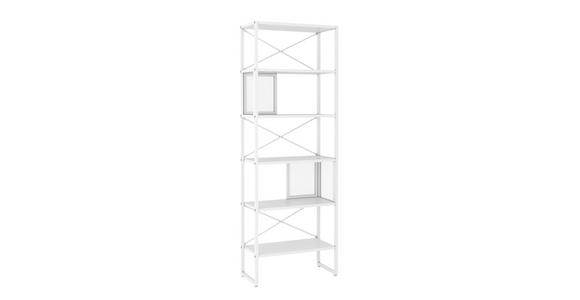 REGAL 64/180/31 cm Weiß - Weiß, MODERN, Holzwerkstoff/Metall (64/180/31cm) - Novel