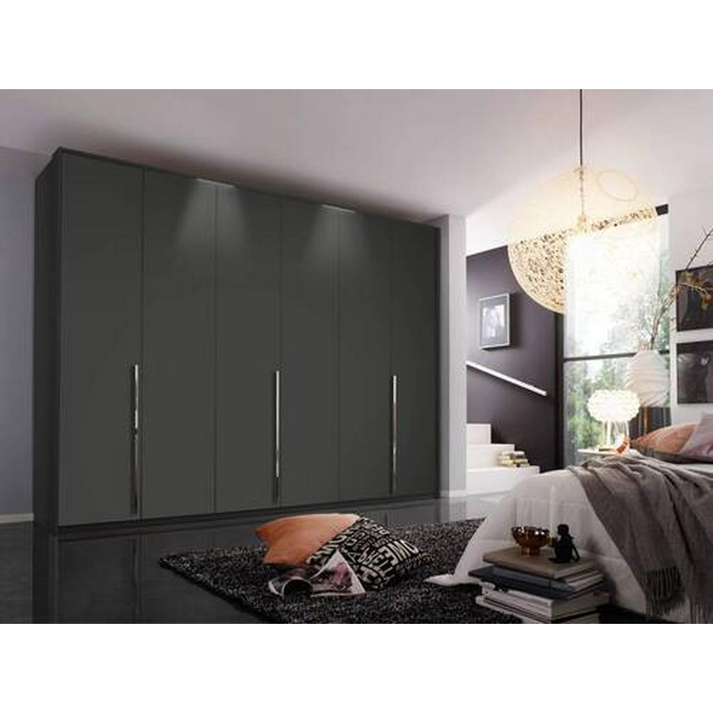 Thumbnail - home24 Drehtürenschrank Montclar, Graphit, Metall, 9 Fächer, 301x223x60 cm, Blauer Engel, Goldenes M, BQ - Bündnis für Q...