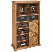 KOMMODE  in 75/127/32 cm  - Hellbraun/Messingfarben, LIFESTYLE, Glas/Holz (75/127/32cm) - Landscape