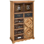 KOMMODE  in 75/127/32 cm  - Hellbraun/Messingfarben, LIFESTYLE, Glas/Holz (75/127/32cm) - Landscape