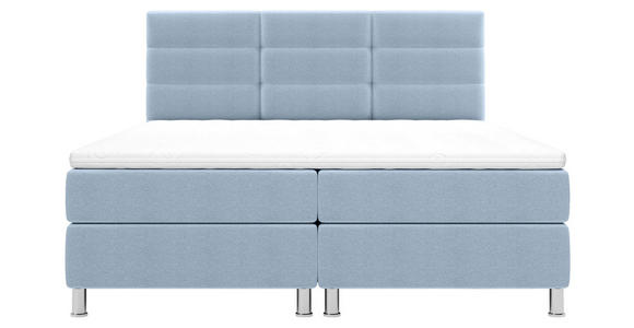 BOXBETT 180/200 cm  in Blau  - Chromfarben/Blau, KONVENTIONELL, Textil/Metall (180/200cm) - Carryhome