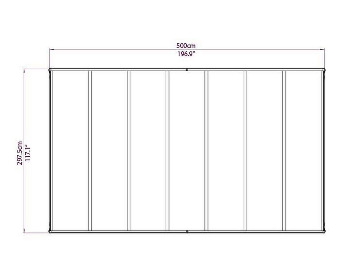 CARPORT - Anthrazit/Bronzefarben, Basics, Kunststoff/Metall (218/297/500cm)