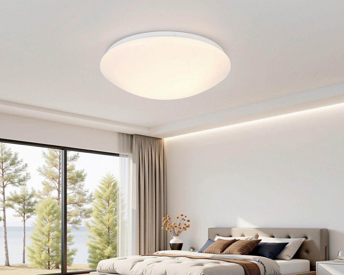 STROPNA SVETILKA ZA KOPALNICO        38/11 cm      - bela, Basics, kovina/umetna masa (38/11cm) - Celina