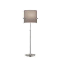 STEHLEUCHTE CAMDEN 65,0/187,0 cm   - Grau/Nickelfarben, Basics, Textil/Metall (65,0/187,0cm) - Trio Leuchten