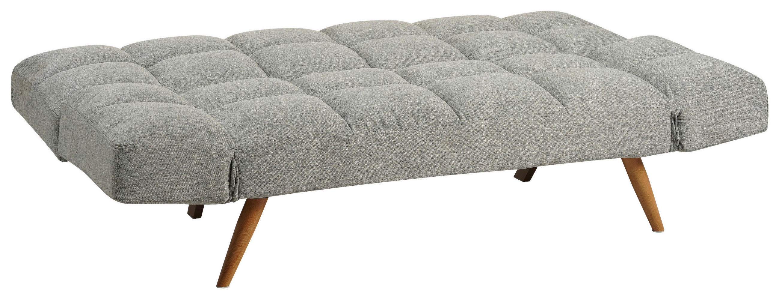 SCHLAFSOFA Webstoff Hellgrau  - Hellgrau/Naturfarben, Design, Textil/Metall (182/87/82cm) - Livetastic